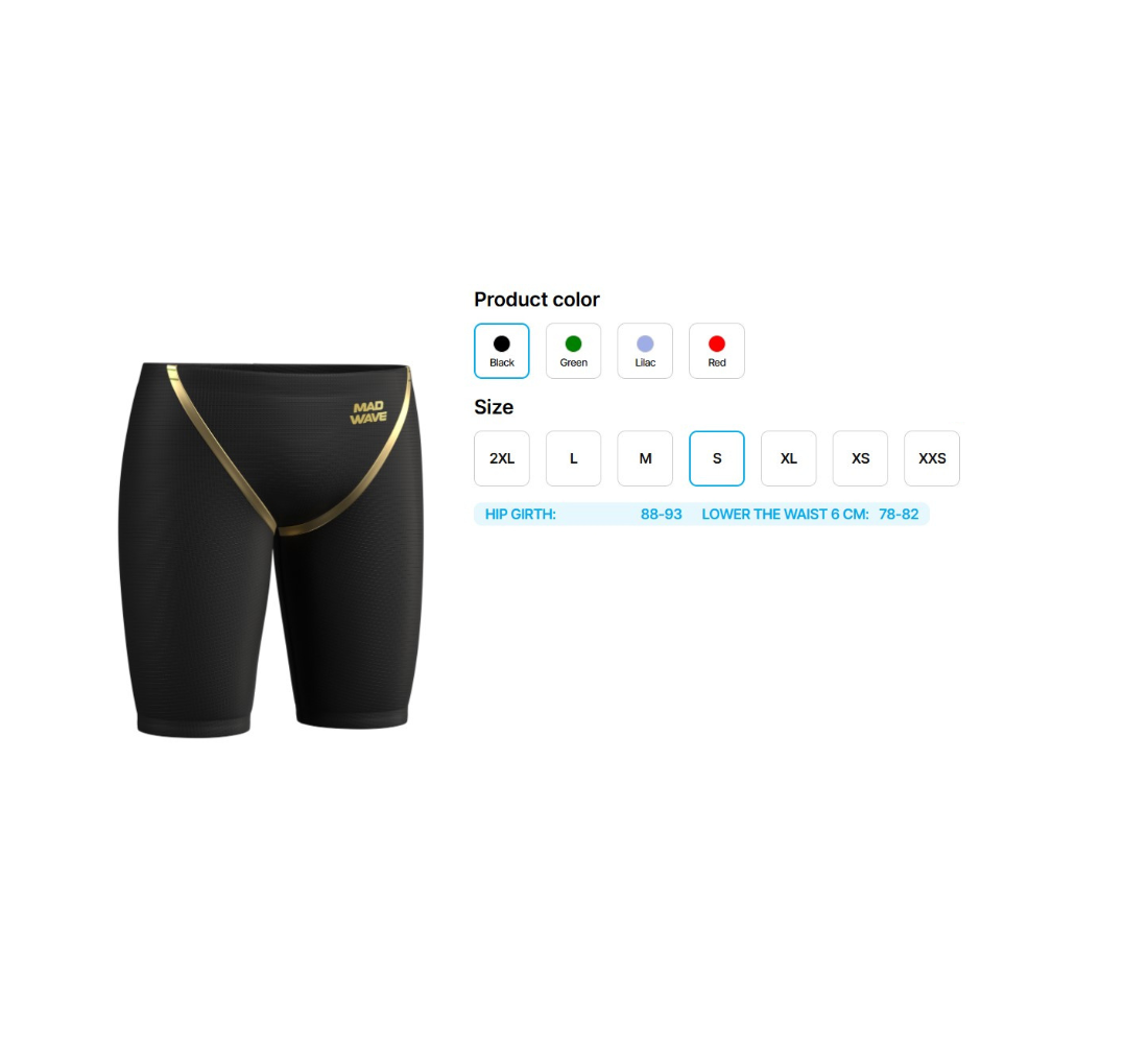 Herren Racing Jammer Open Water Full Back Herren, Schwarz