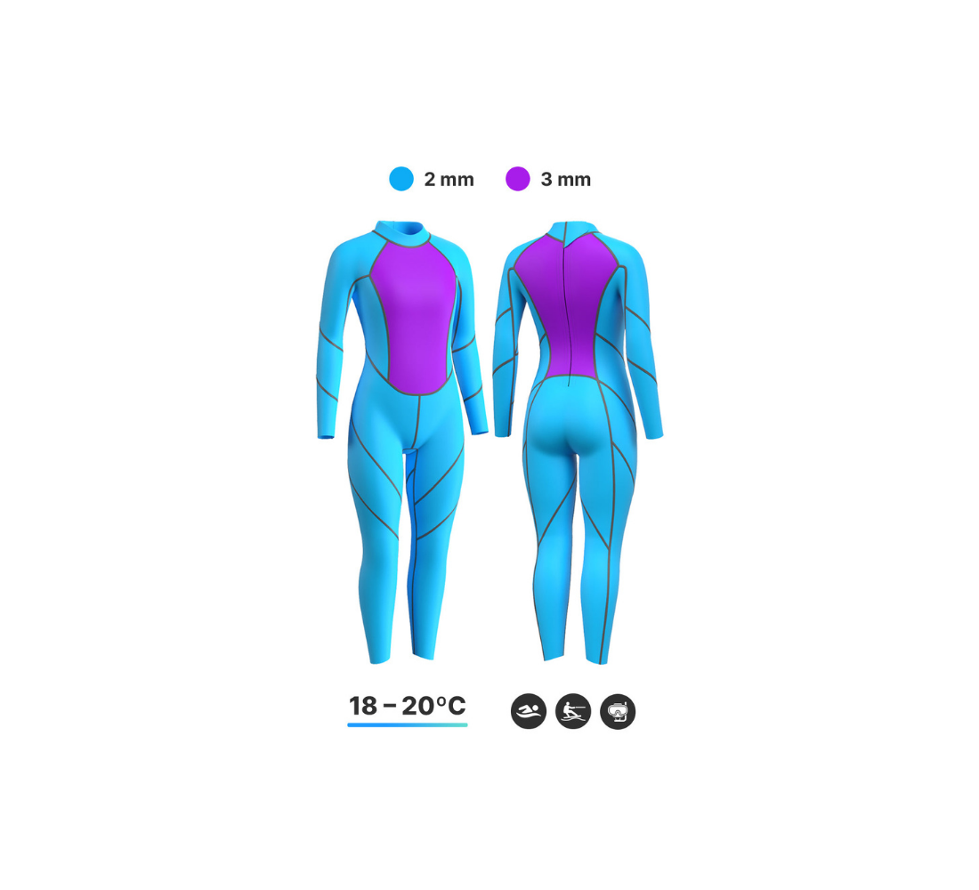 Neoprene wetsuit lady OPNWTR Hydrostar DSSS FLS lady, Black
