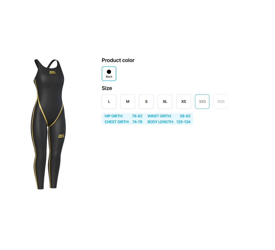 Women racing full back swimsuit Open water full back women, Black