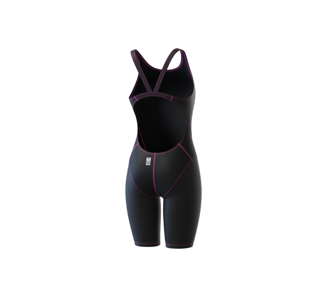 Women racing open back swimsuit Bodyshell, Black