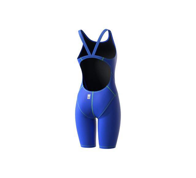 Women racing open back swimsuit Bodyshell, Blue