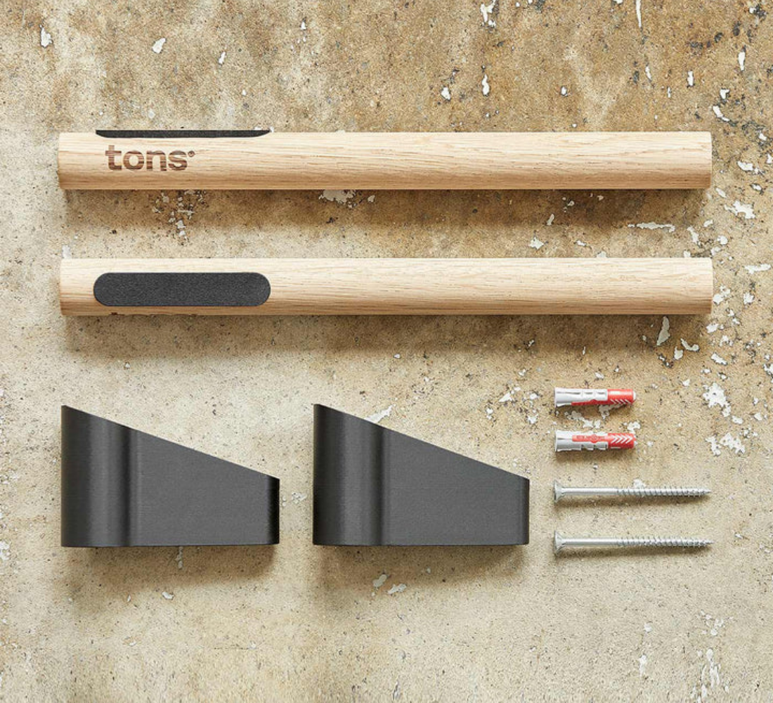 Wall Mount - Natural Oak / 32 cm . Road Bike