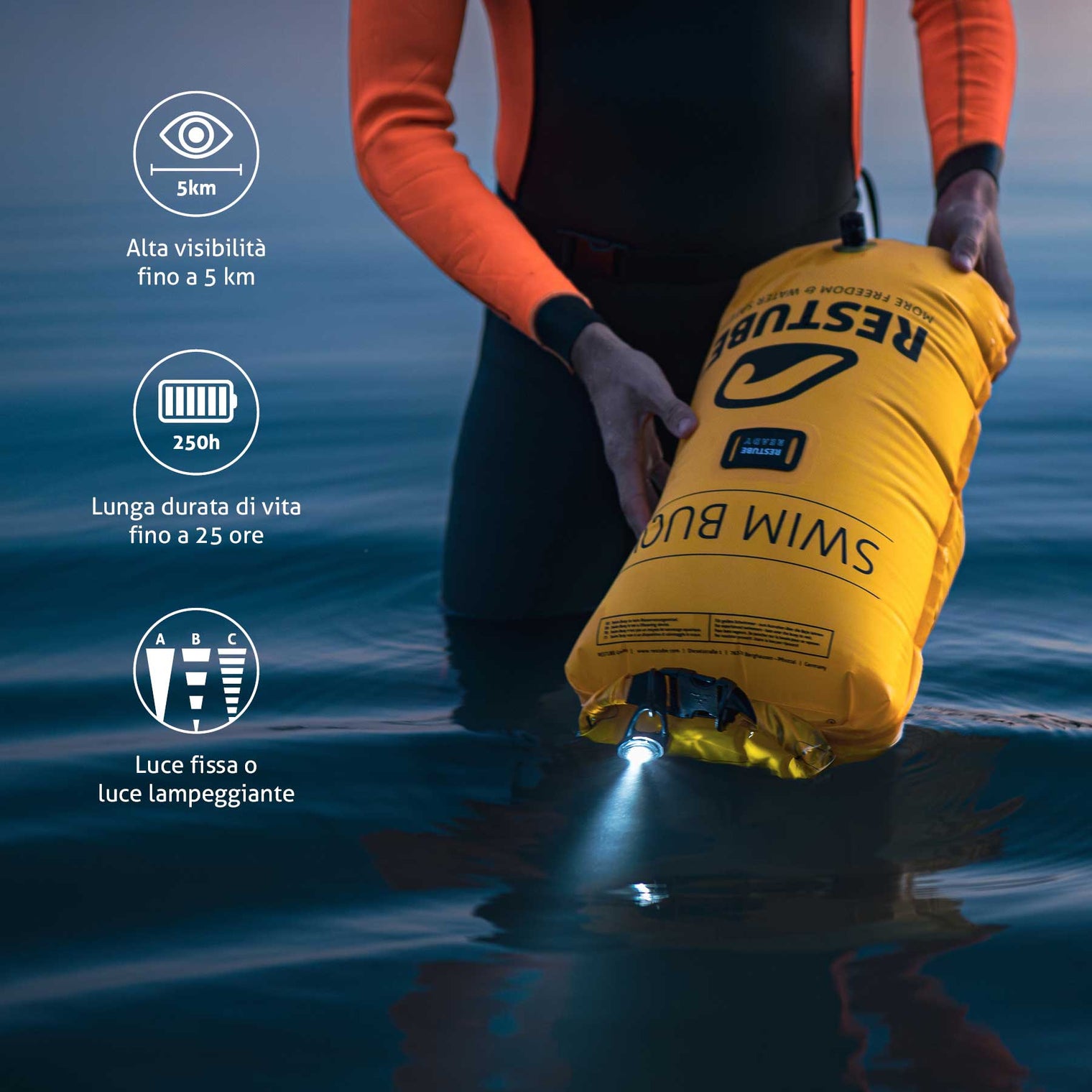 LED light for swimming buoy