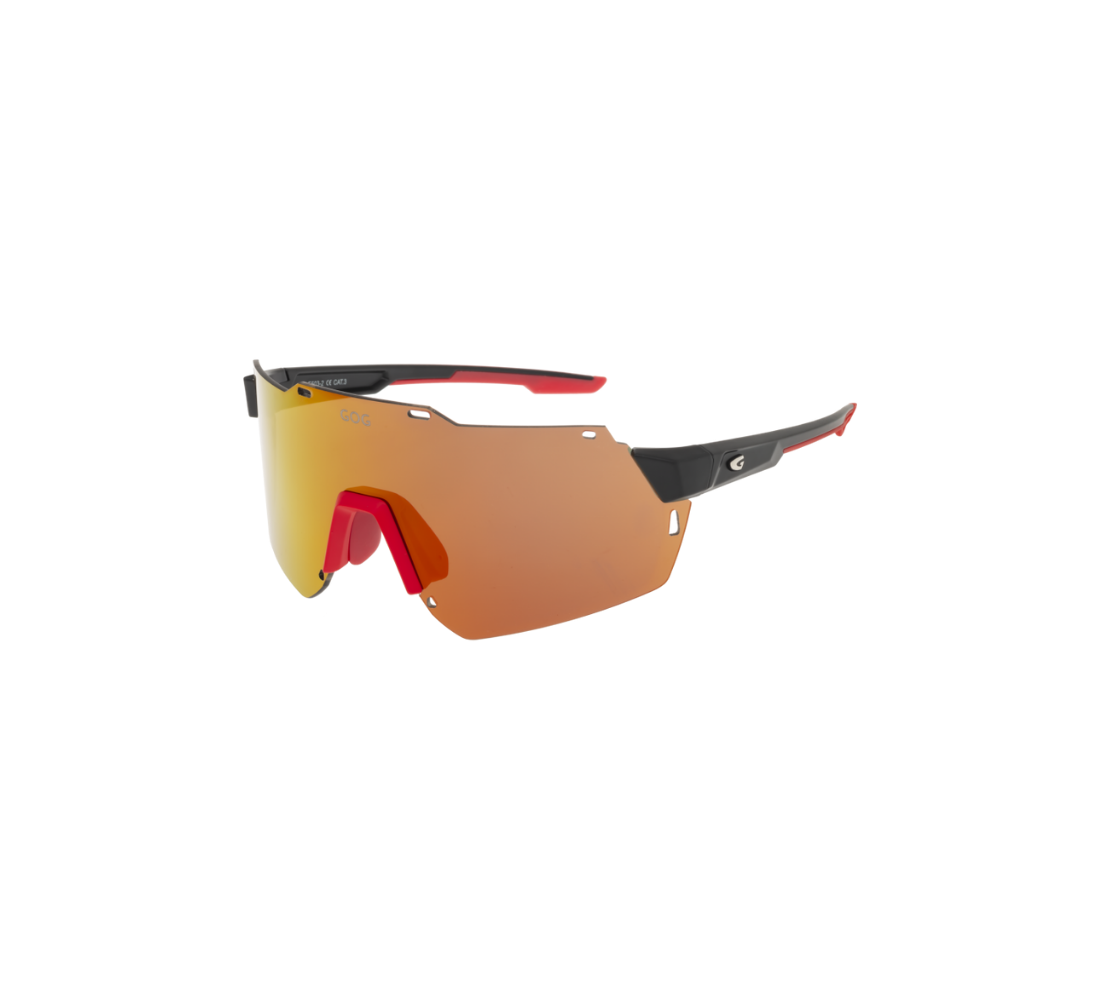 HELIOS - Gafas de sol cat. 3 | Negro mate/rojo