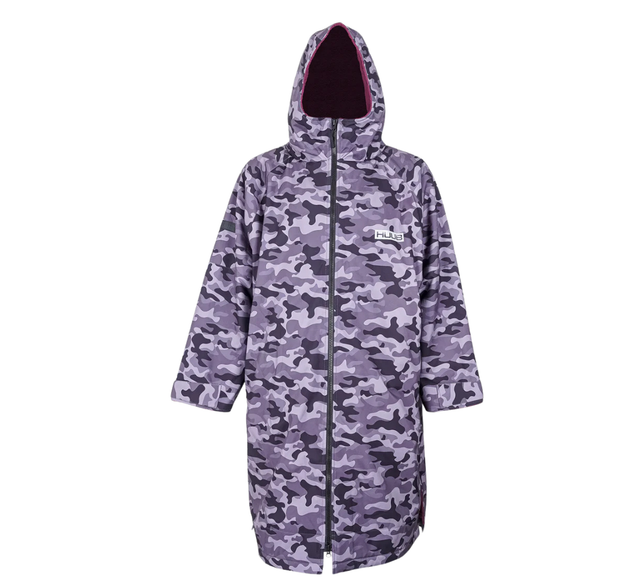 CHANGING ROBE BLACK GREY CAMO
