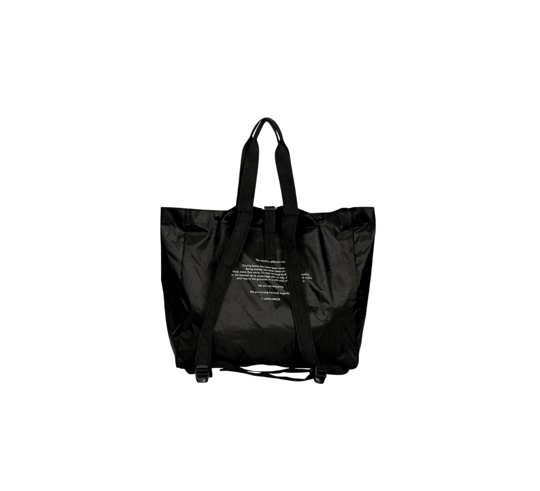 Recycelter Einkaufsrucksack - Schwarz