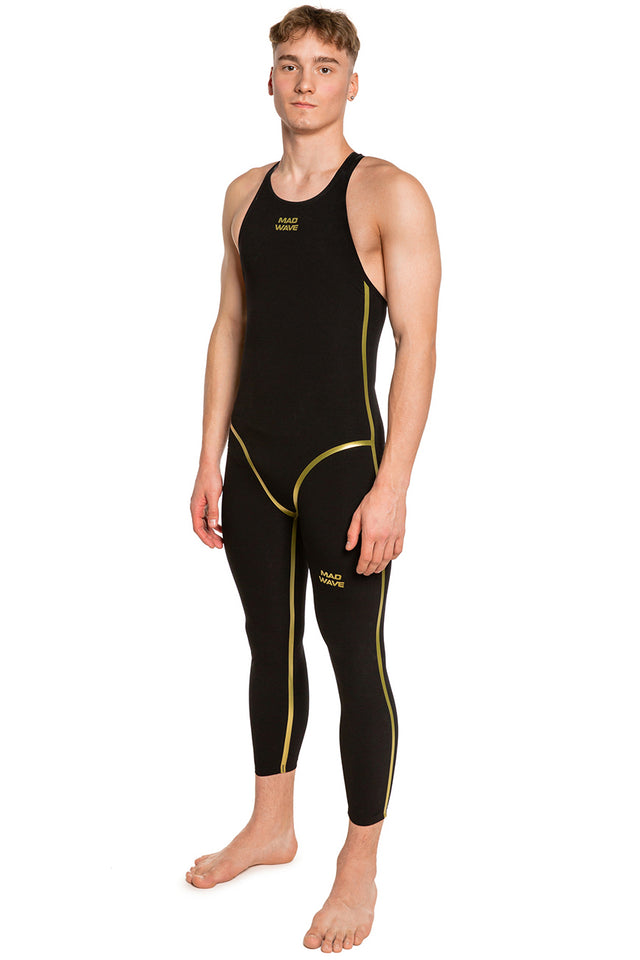 Men racing jammer Open water full back men, Black