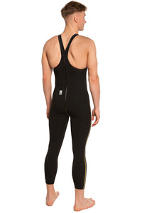 Men racing jammer Open water full back men, Black