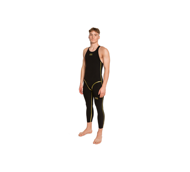Herren Racing Jammer, Open Water, Vollrücken, Schwarz