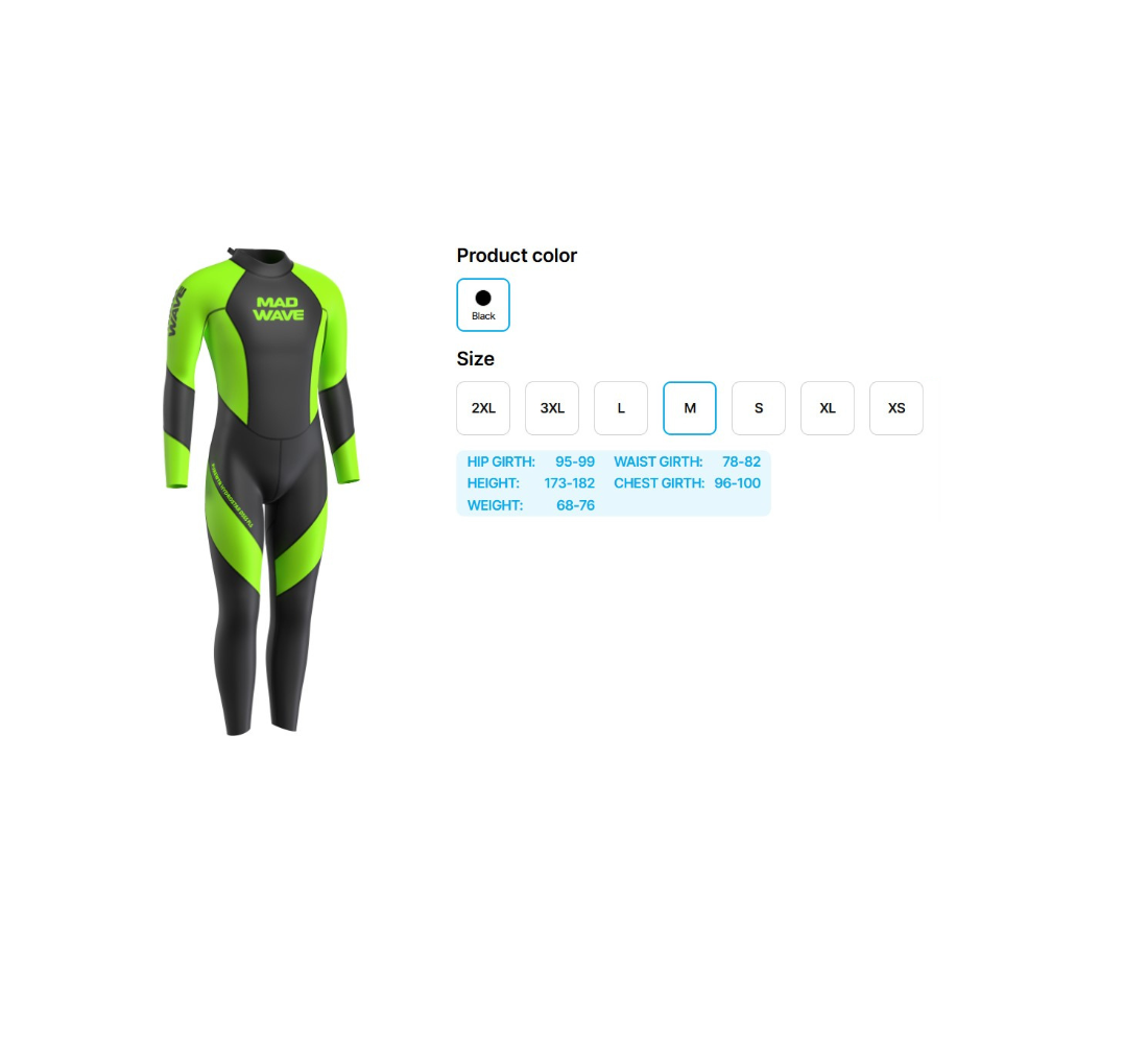 Traje neopreno Hombre OPNWTR Hydrostar DSSS FLS Hombre, Negro