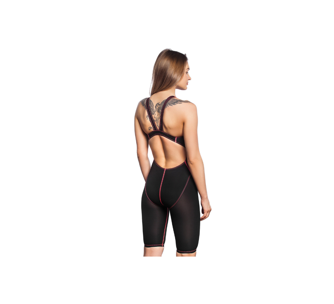 Bañador de mujer con espalda abierta Bodyshell, Negro