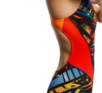 Women swimsuit antichlor Kneeskin PBT 03, Azure