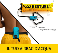 RESTUBE ACTIVE Schwimmairbag, Schwarz Icemint