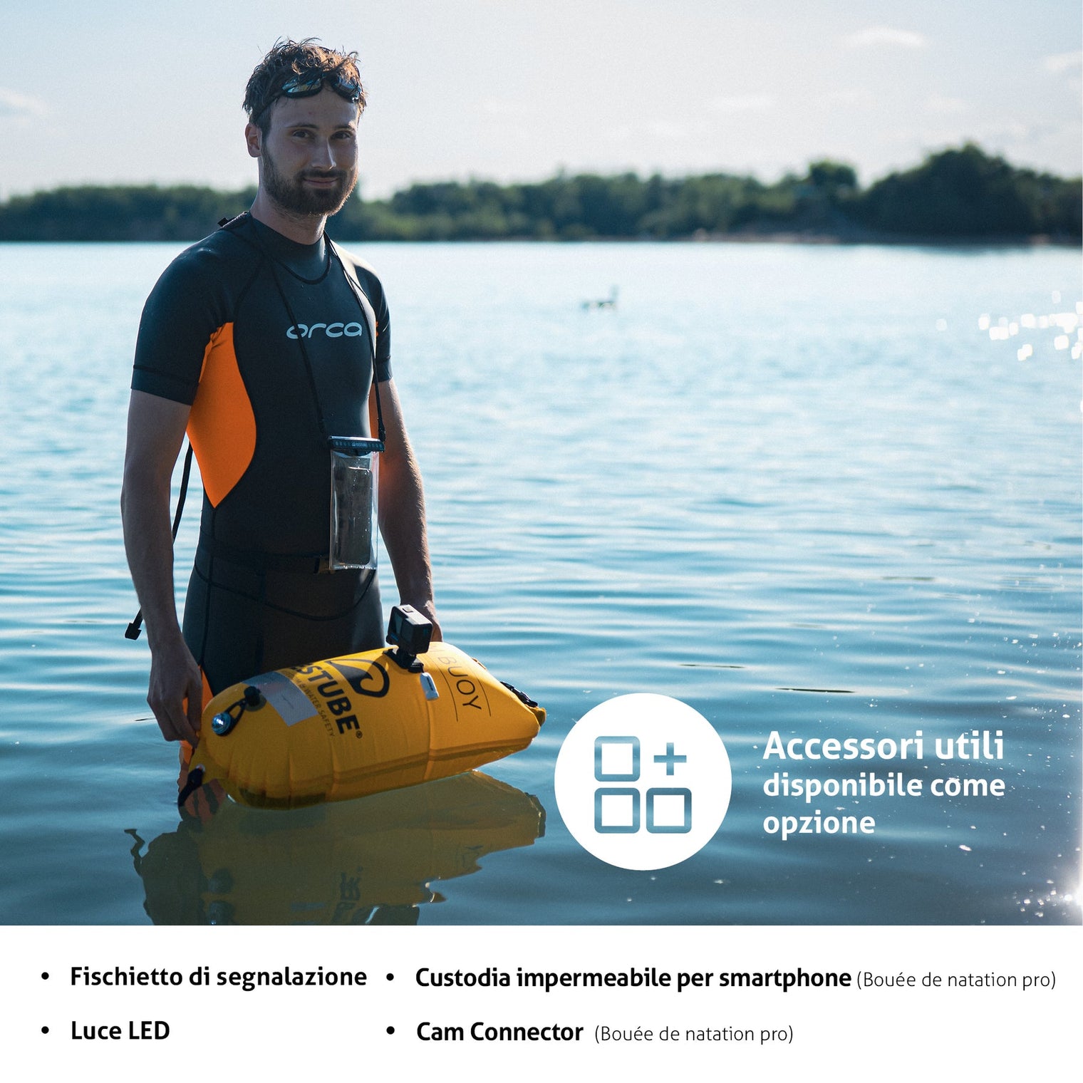 RESTUBE swimming buoy -
 Dry bag, increased visibility and flotation